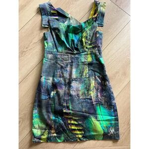 BLACK HALO Abstract Print‎ Sheath Dress Women's Size